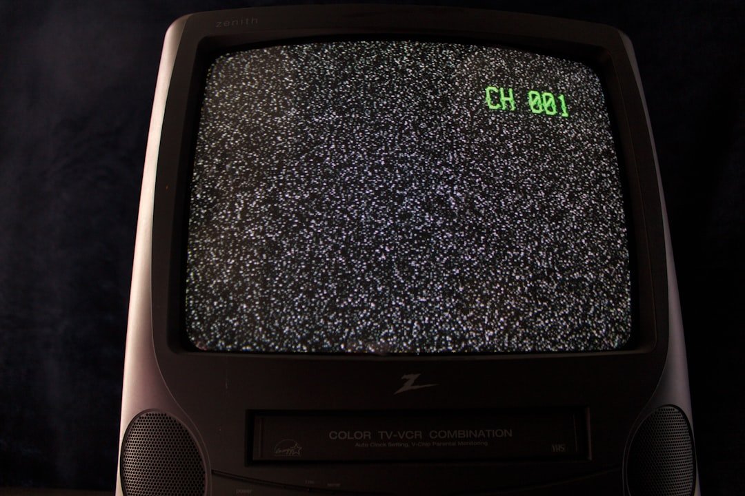 Retro television and VHS setup representing MTV's music video era